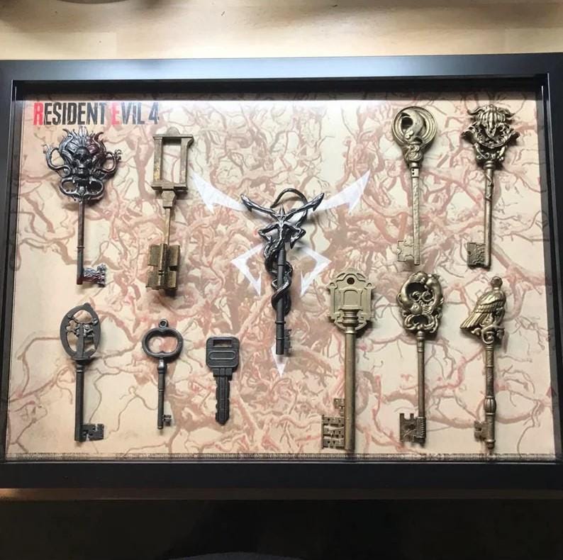 Resident Evil 4 Full Key Collection! Solid Resin keys! Ultimate Collection!