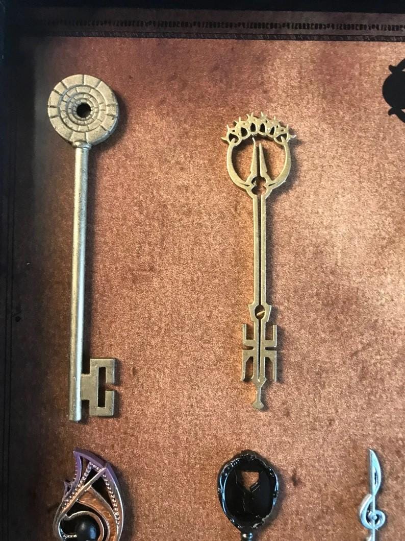 Locke & Key Full Key Collection - All of Season 1 Keys! Mounted in a High Quality Shadow Box! Unique Collectors Item! Only Found Here!