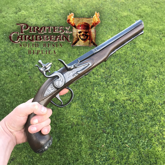 Jack Sparrow Cosplay Prop - Jack Sparrows Flintlock Replica London Perry! Screen accurate! Solid Resin Handmade prop! Pirate Cosplay