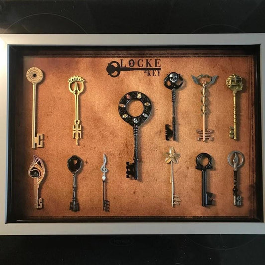 Locke & Key Full Key Collection - All of Season 1 Keys! Mounted in a High Quality Shadow Box! Unique Collectors Item! Only Found Here!