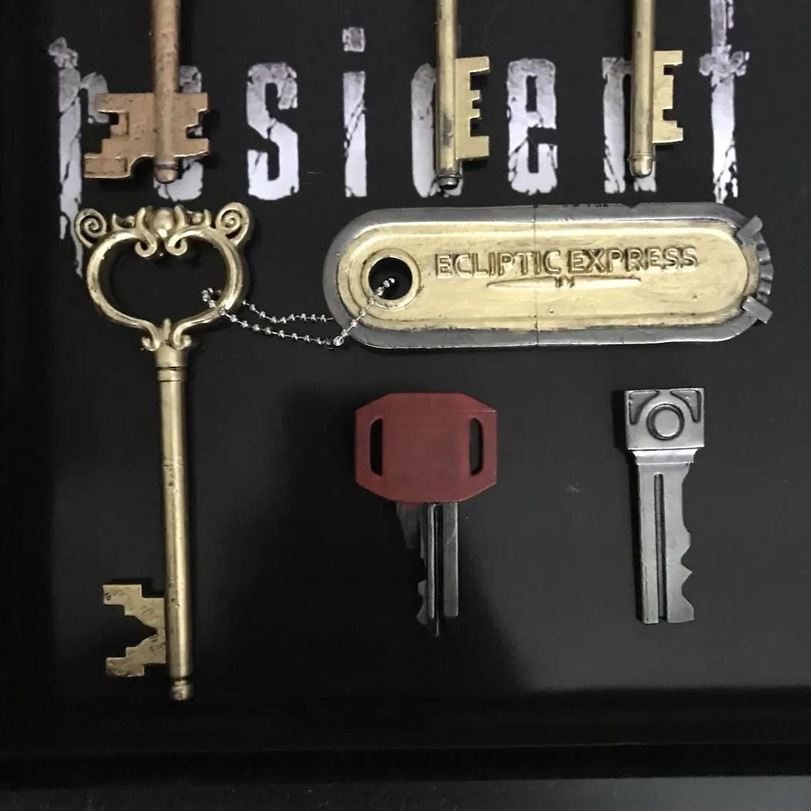 Resident Evil 0 Key Collection! Resident Evil Zero Full Resin Key collection! Handmade!
