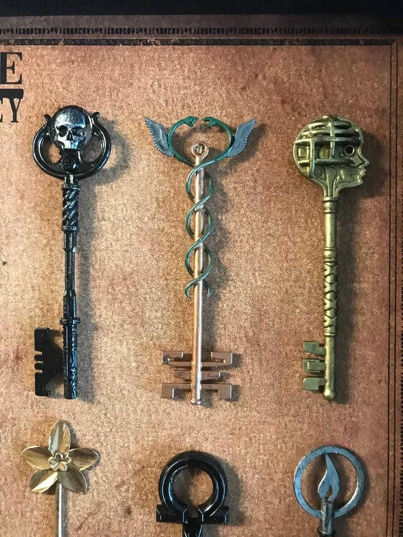 Locke & Key Full Key Collection - All of Season 1 Keys! Mounted in a High Quality Shadow Box! Unique Collectors Item! Only Found Here!