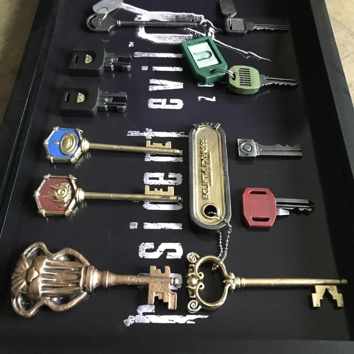 Resident Evil 0 Key Collection! Resident Evil Zero Full Resin Key collection! Handmade!