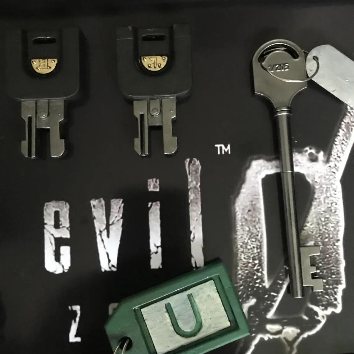 Resident Evil 0 Key Collection! Resident Evil Zero Full Resin Key collection! Handmade!