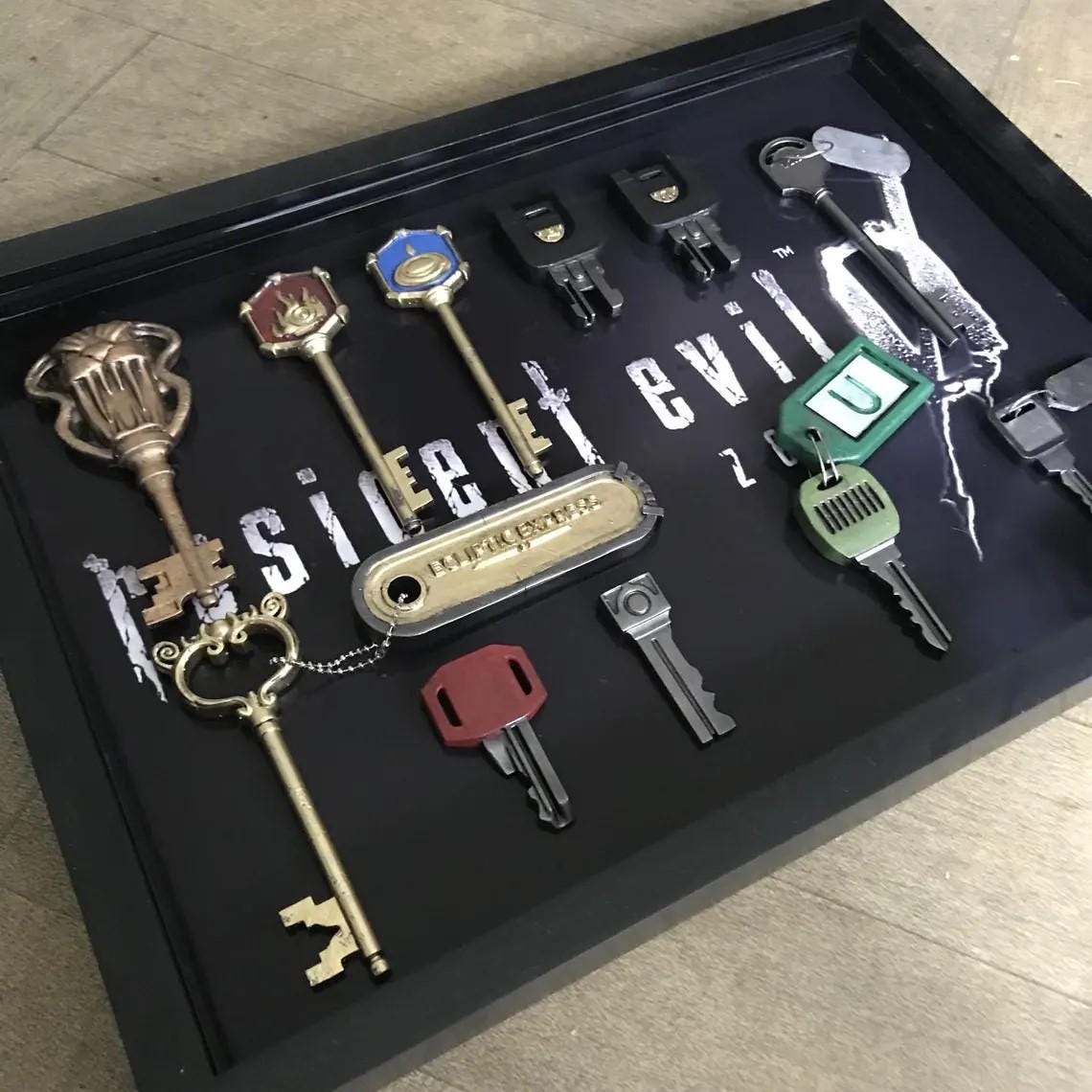 Resident Evil 0 Key Collection! Resident Evil Zero Full Resin Key collection! Handmade!