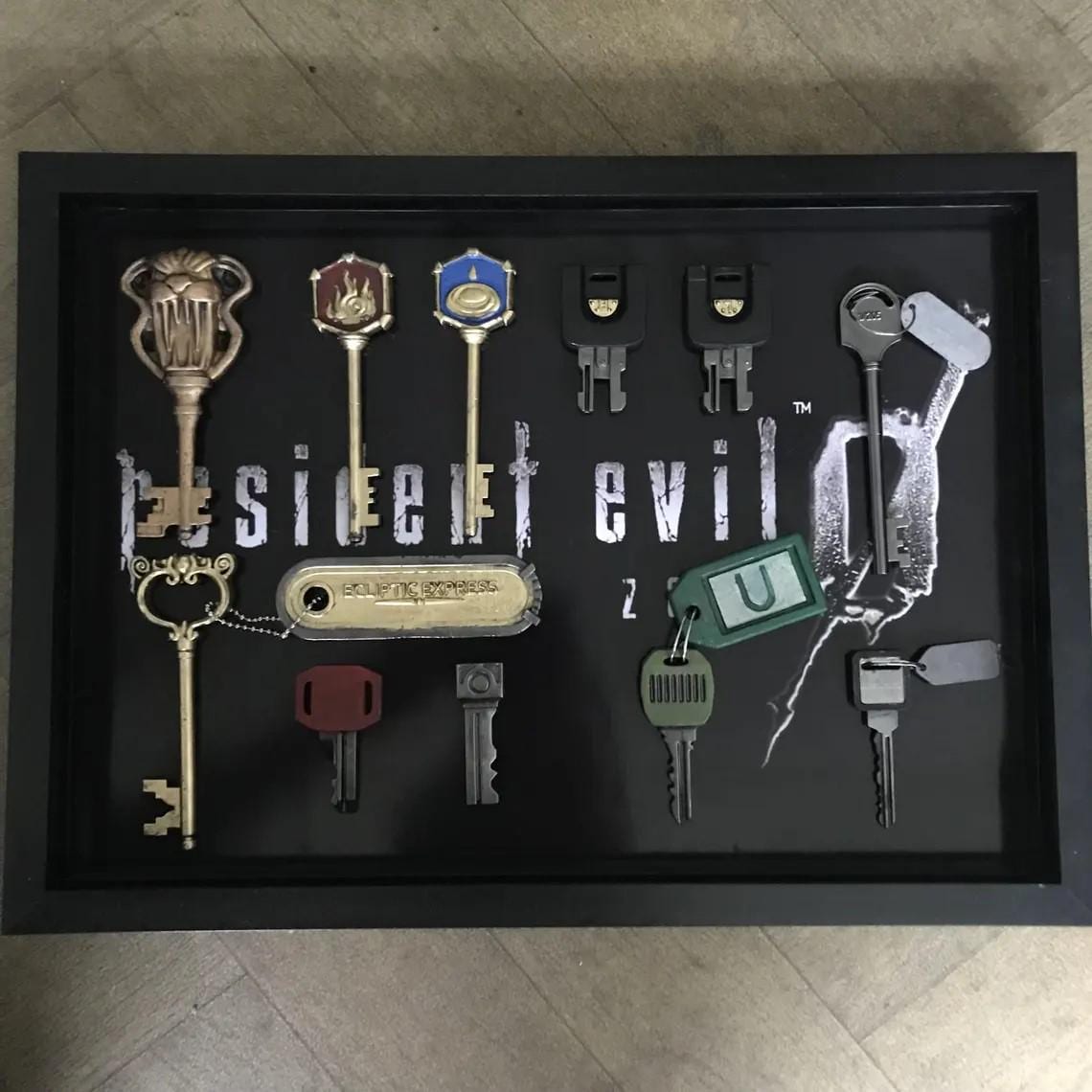 Resident Evil 0 Key Collection! Resident Evil Zero Full Resin Key collection! Handmade!