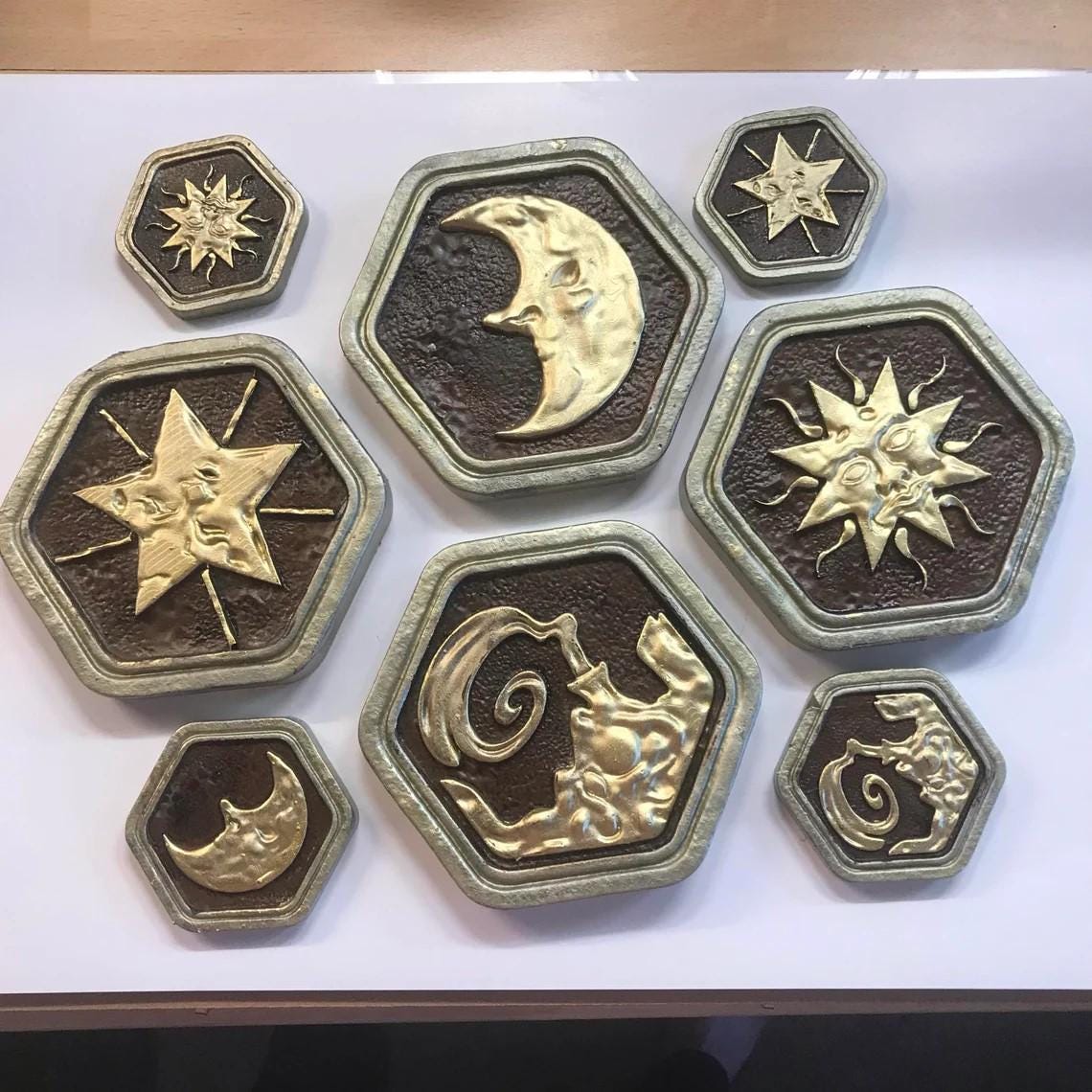 Resident Evil 1 Crests! Solid Resin! Wind Crest, Moon Crest, Star Crest, Sun Crest! Resident Evil items! Capcom