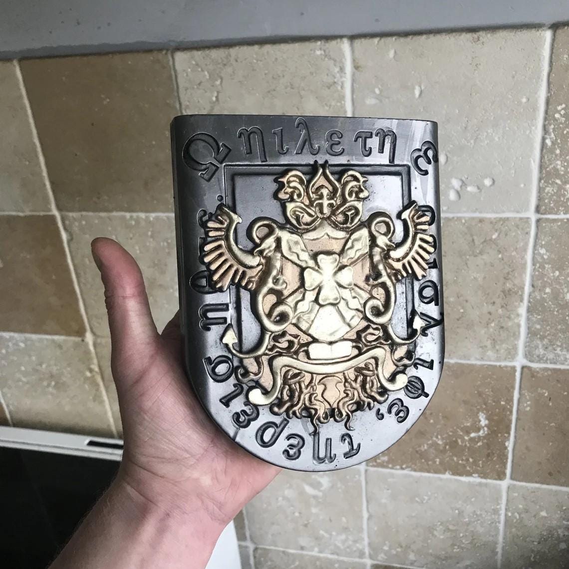 Resident Evil 1 Emblems - Both Spencer Mansion Emblems Made From Solid Resin! Handmade and created by me, one of a kind! Resident Evil Gift