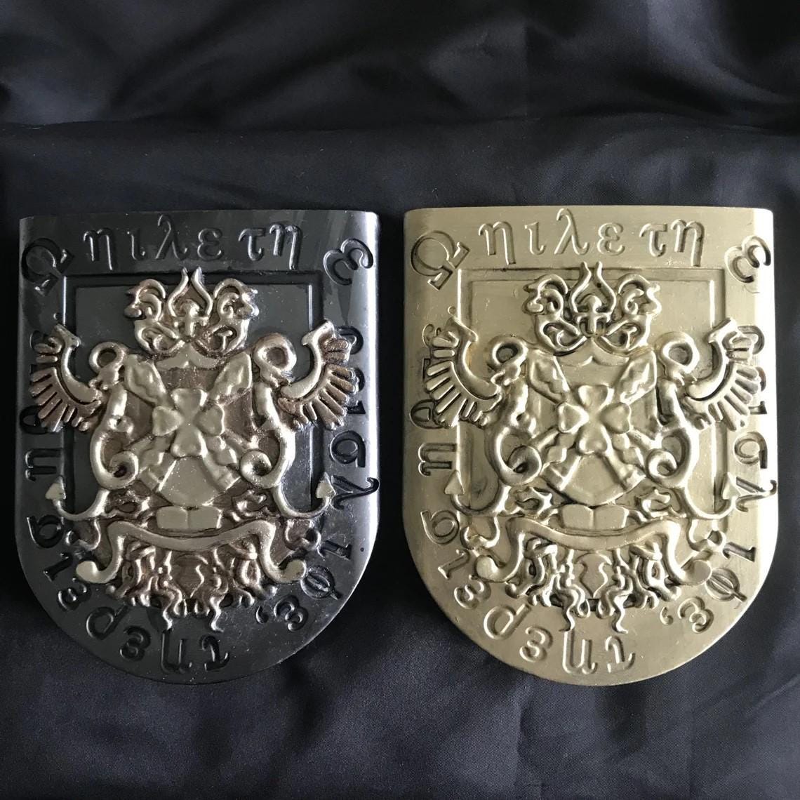 Resident Evil 1 Emblems - Both Spencer Mansion Emblems Made From Solid Resin! Handmade and created by me, one of a kind! Resident Evil Gift