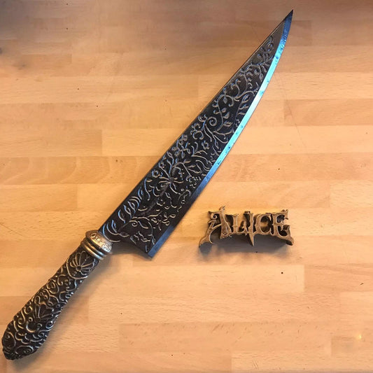 VORPAL BLADE Alice Madness Returns Vorpal Blade With Stand - - Quality Resin! High Quality Prop! Alice Cosplay!