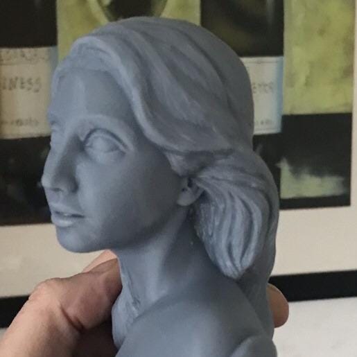 Clock Tower - Fan made Statue of the front cover lady! Snes