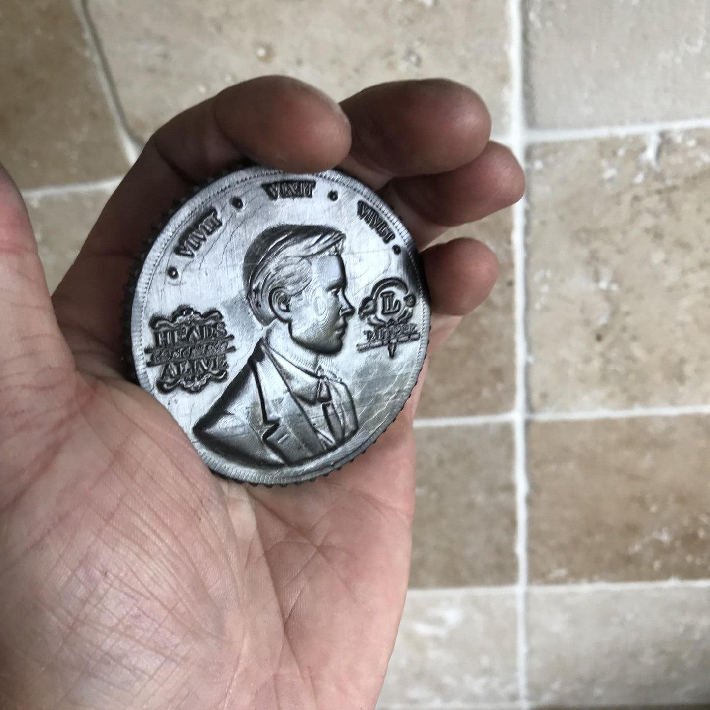 BioShock Coin Fan made and Designed! Heads and tails coin, resin 1/1 scale!