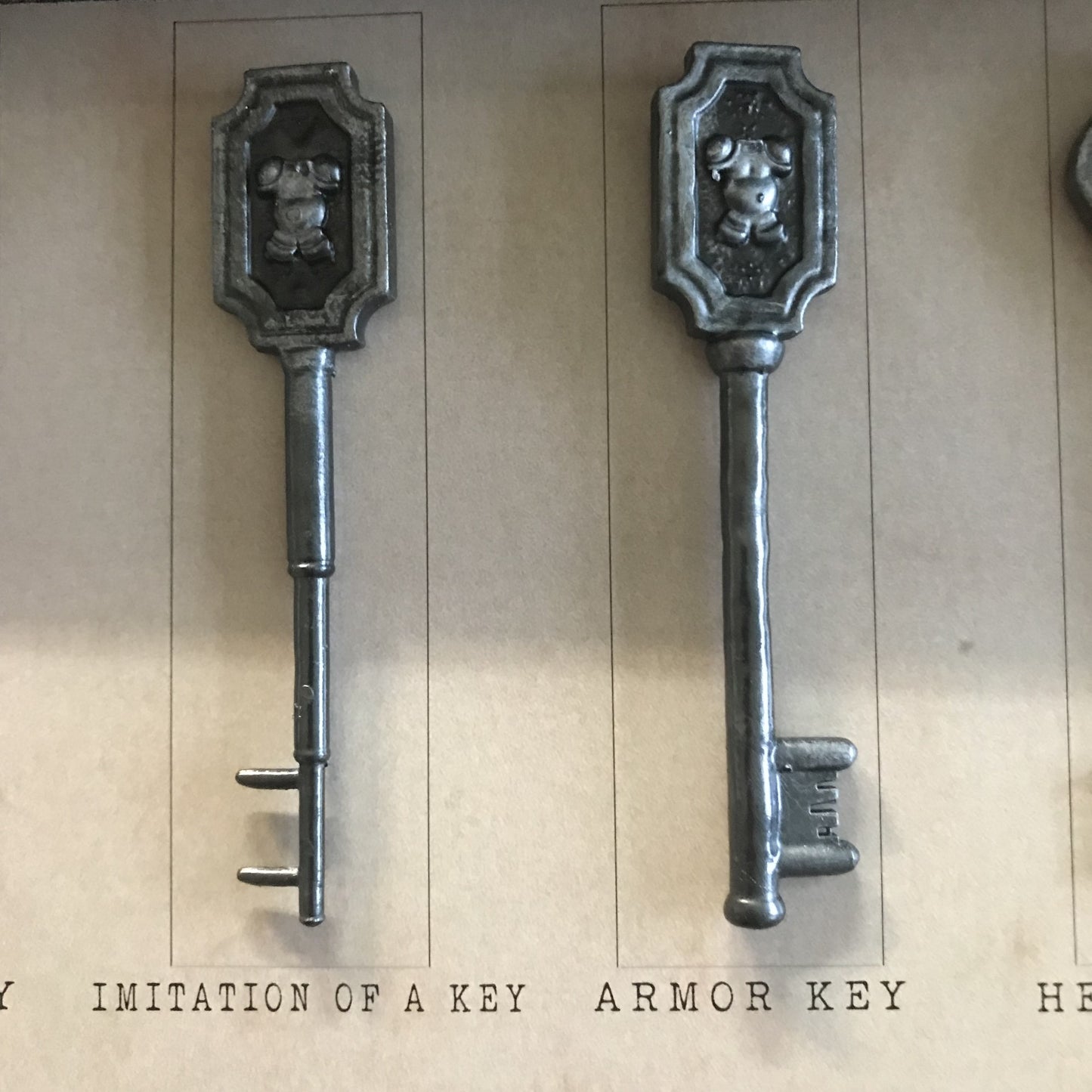 Resident Evil 1 Full Key Collection - A3 Size - Solid Resin Keys all handcrafted, painted and mounted! Perfect Mancave or Womencave gift
